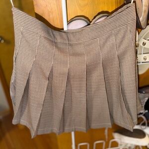 Francesca's Collections Houndstooth A-Line Skirt